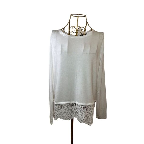 Generation Love Jules Women's Long Sleeve Lace Trimmed Blouse Size Large NWT - Picture 4 of 12